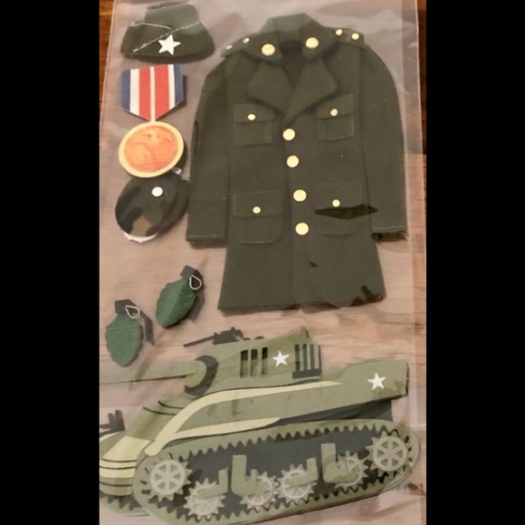 Scrapbooking Supplies With Clear Storage Container - Picture 7 of 8